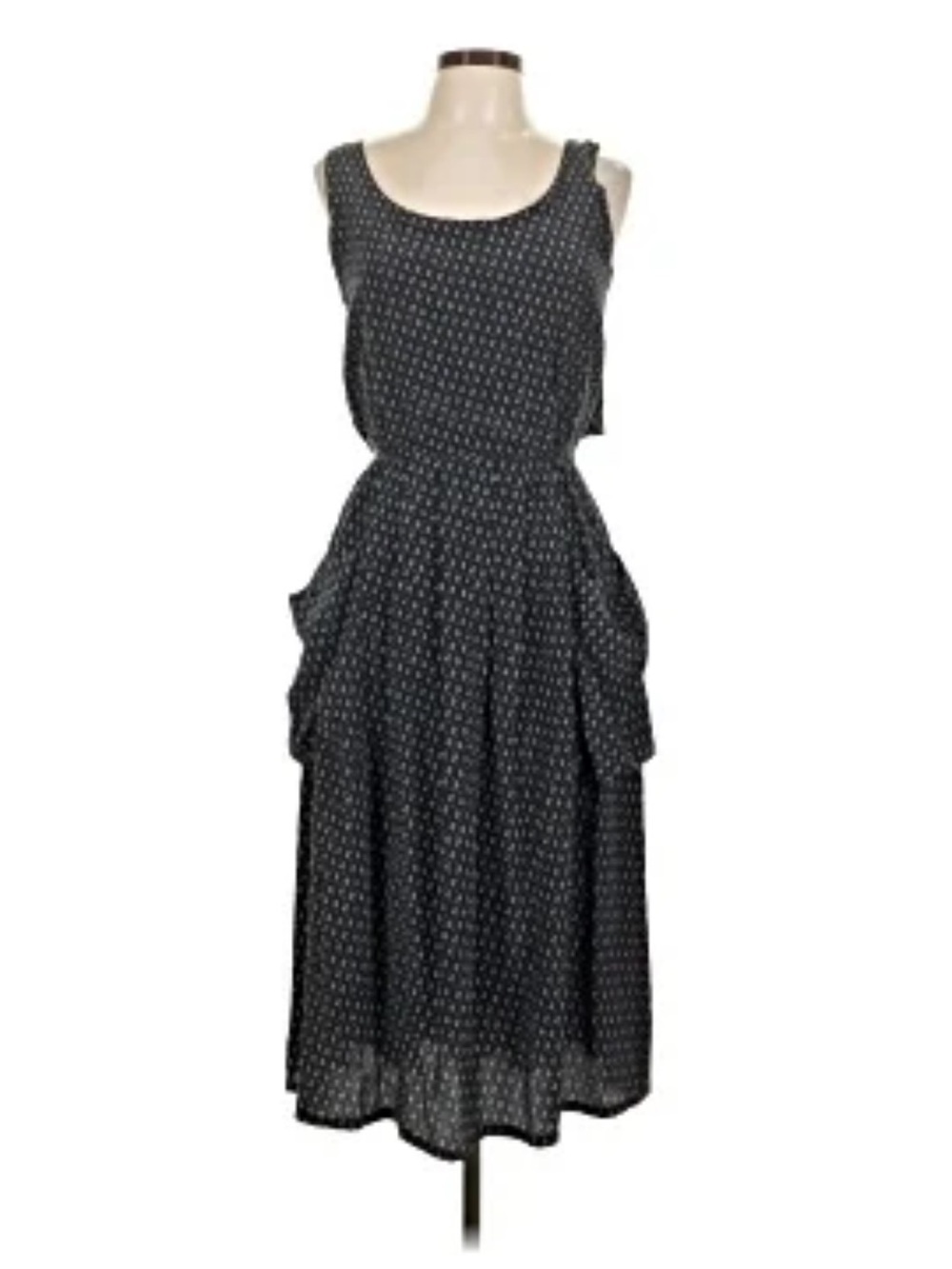 No. 6 store silk button up tie back sleeveless midi dress